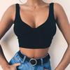 Geribbelde Strik Camisole Tanktops Dames Zomer Basic Crop Top Streetwear Mode Coole Meisjes Cropped T-shirts Camis