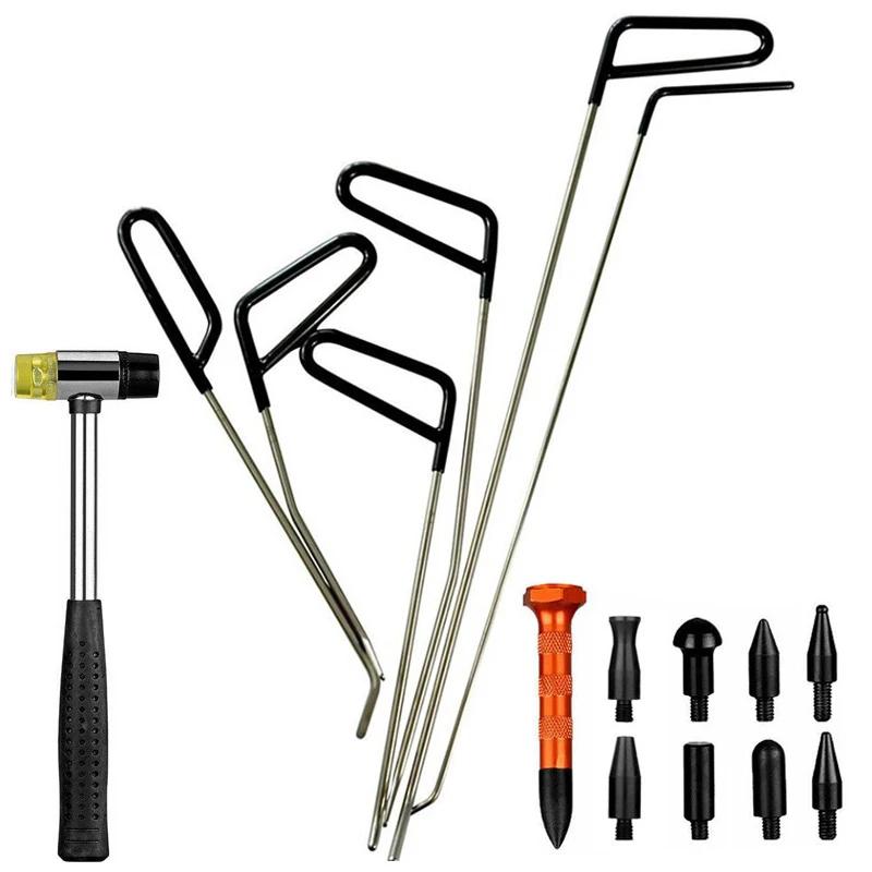 Professional Automotive Paintless Dent Removal Tools Door Dings Removal Crowbar Kit for Hail Damage Repair Rods Tools