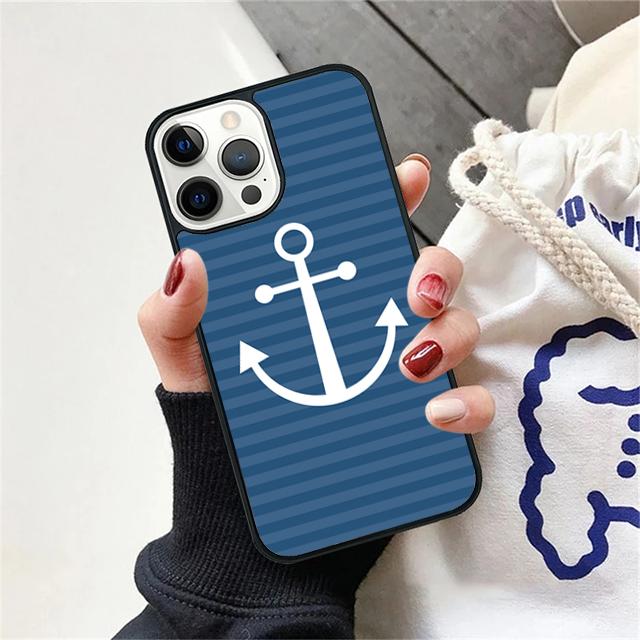 Classical Small Anchors Phone Case Cover For iPhone 17 Air 15 16 14 13 12 Pro Max 11 Pro Max Plus Coque Shell