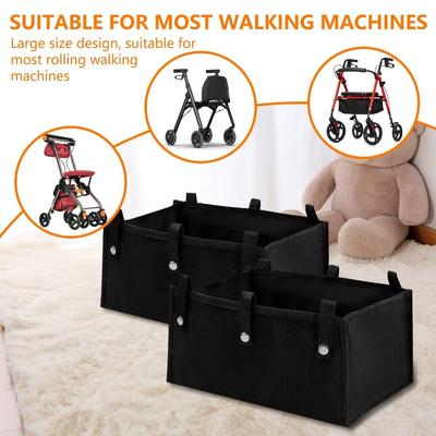 Portable Foldable Rollator Walker Basket Large Capacity Reusable Under Seat Pouch Walker Organizer Four Wheel Rollator