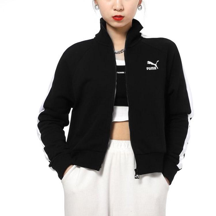 PUMA T7 Jackets Women's Black Lapel Moderate Other 531411-01