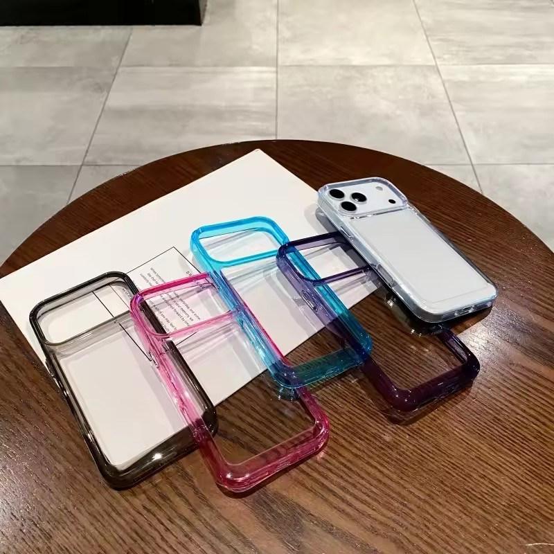 Transparente Acryl Handyhülle für iPhone 17 Air 17 Pro Max Bumper Harte Stoßfeste Rückabdeckung