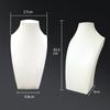 Wooden Thick Neck Jewelry Necklace Pendant Storage Display Stand White Leather Green Pink Purple Velvet Jewelry Display Props