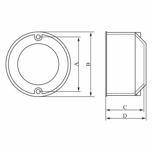 Flush-mounted installation box for plasterboards, plasterboard 60