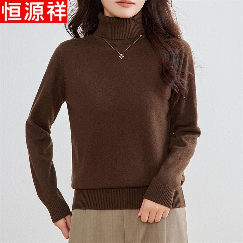 Maglione da Donna Hengyuanxiang 100% Lana Collo Alto