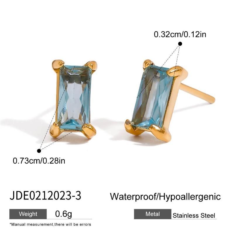 Titanium Steel Zirconia Earrings - Luxurious and High-end Ear Clips, Ear Studs Made of Stainless Steel, Women's Accessories