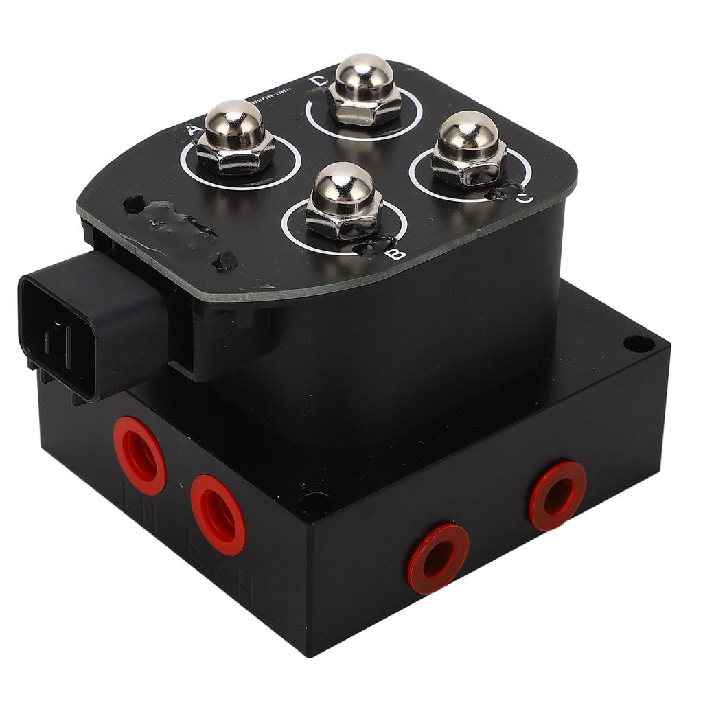 12V Air Suspension Solenoid Valve with Double Blue Barometer 0 To 200PSI Air Ride Suspension Manifold Bag Controller