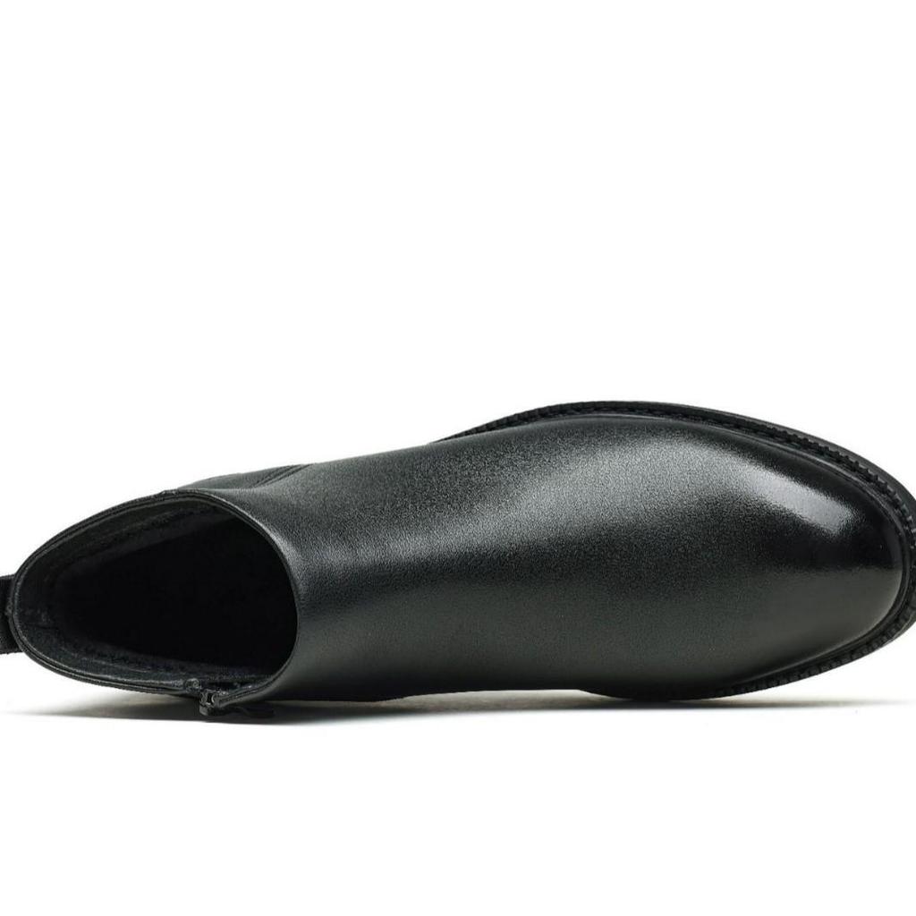 2023 Autumn/Winter Men's Genuine Leather Mid-Cut Casual Boots TB89183 - Plus Velvet, Slip-On, All-Purpose Business Style