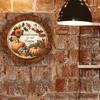 2d Flat 20*20cm, Home Decoration, Autumn Welcome Home, Pumpkin Wooden Circular Logo Creative Decoration Board, for Home, Club, Cafe Bedroom, Bar Decor
