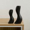 Plastic Imitation Ceramic Vase Wave Shape Curved Wave Vase Durable Flower Vase  Home Decoration