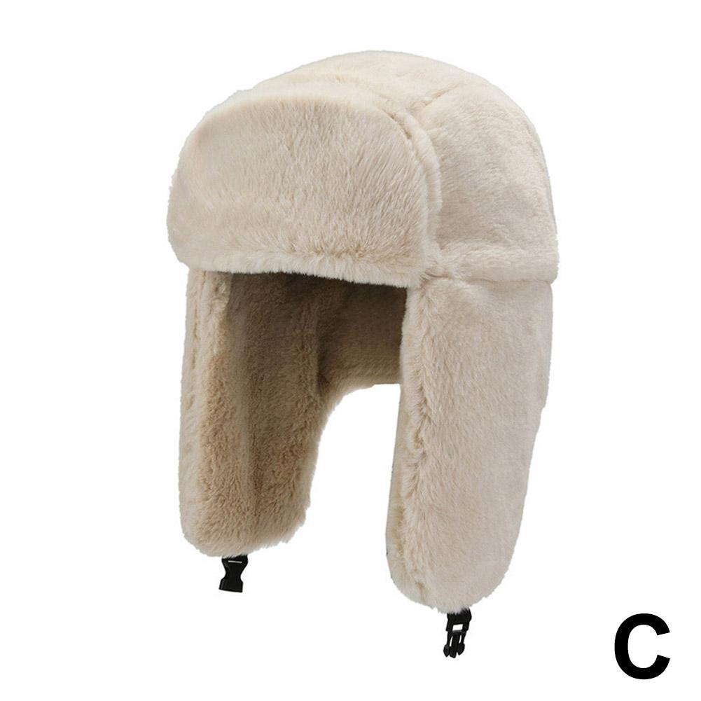 Women's Winter Adjustable Thickened Warm Beanie Russian Caps Korean Fashion Ushanka Earflap Pilot Hat Women's Trend Bomber Hat