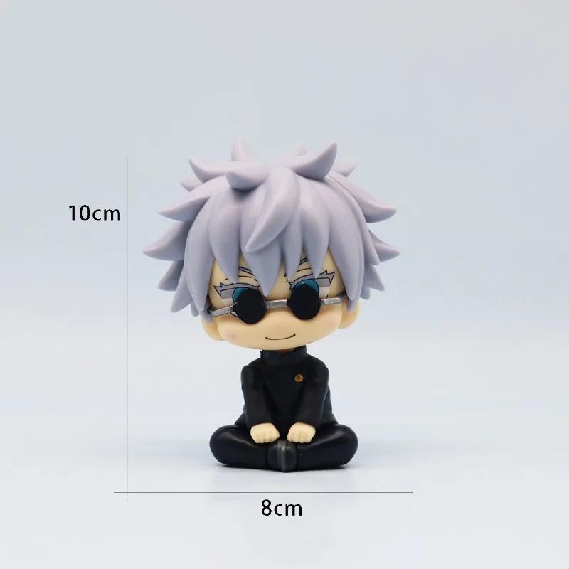 Anime Kawaii PVC Collection Dolls Fushiguro Look Up Ryomen Sukuna Toy Gojo Jujutsu Kaisen Mini  Geto Suguru Sitting Figure