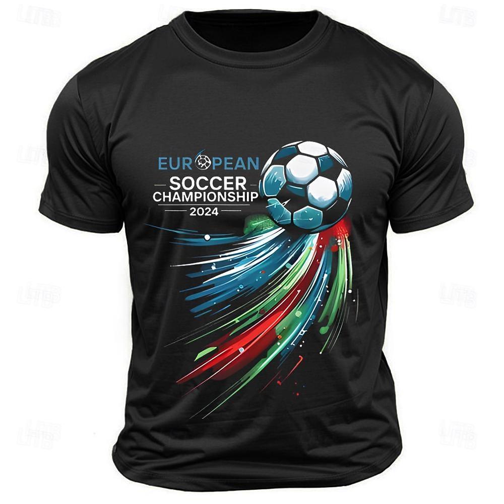 Mens European Soccer Championship 2024 Graphic T-Shirt S