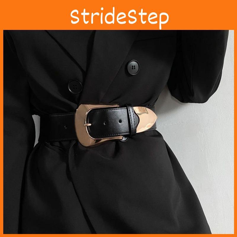 Modern Black Wide Pu Belt For Women Perfect For Dresses And Stylish Coats