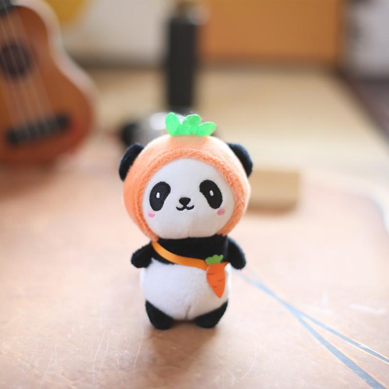 Adorable Plush Panda Keychain Soft Pp Cotton Stuffed Animal Bag Pendant Cute Toy