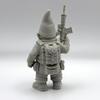 3D Printed Dwarf Soldier Ornament, Waterproof Resin Sun And Rain Resistant Statues, Armed Miniature Figurine for Outdoor Indoor Decor