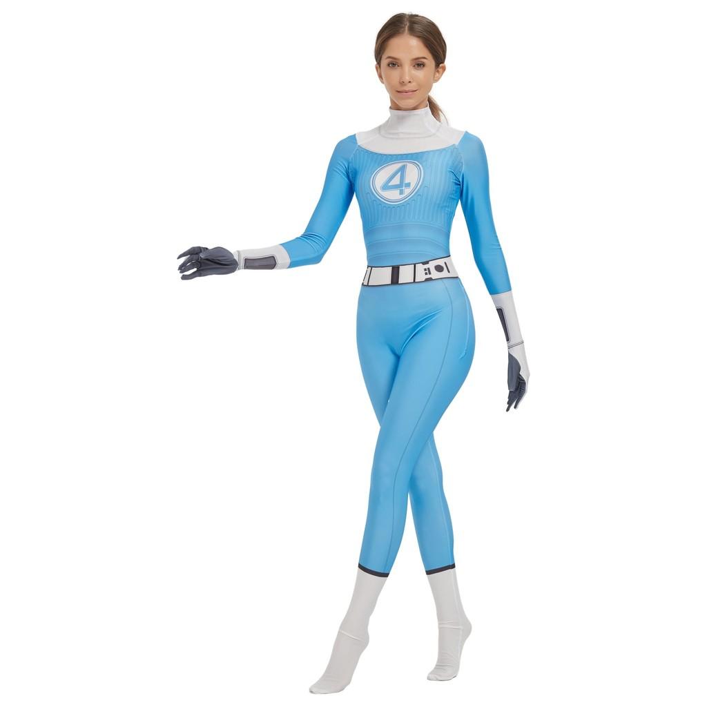 The Fantastic Four Cosplay Jumpsuit With Spandex For Game Anime Role Play