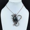 Larvikite Pendant Copper Wire Wrapped Pendant Rabbit Gemstone Pendant Handmade Pendant Copper Designer Jewelry Elegant Pendant Gifts For Her