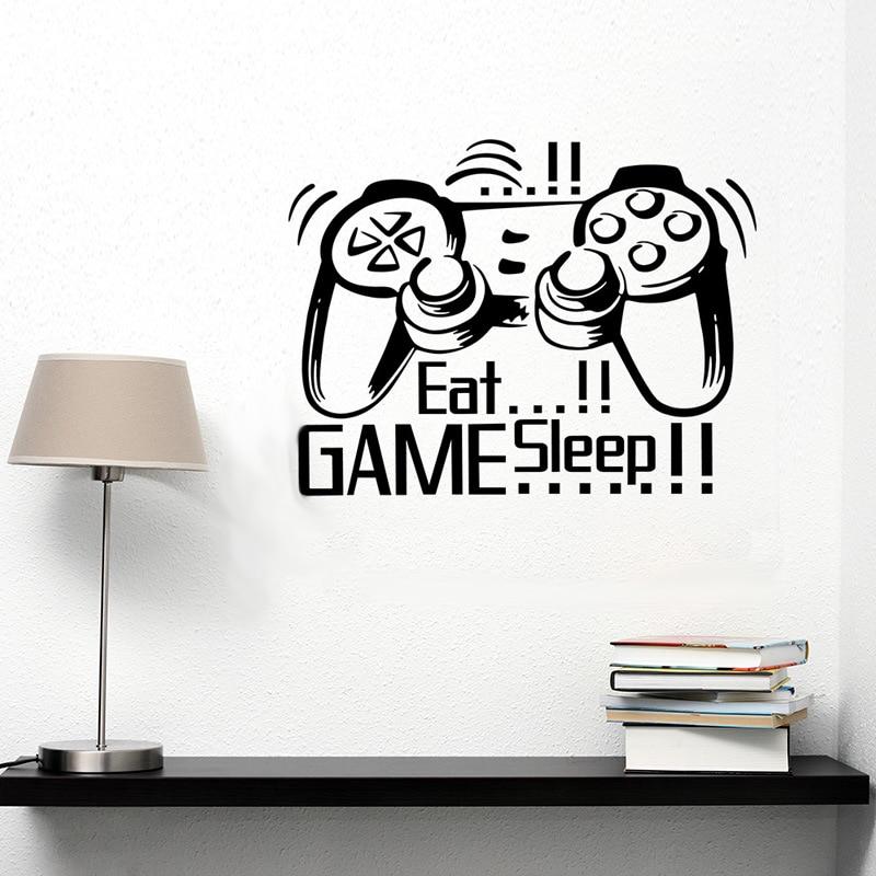 Eat sleep game stickers can be stuck to bedroom Wall IPAD CAR BAG LAP TOP Eat sleep game stickers can be stuck to bedroom Wall IPAD CAR BAG LAP TOP