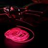 1M 2M 3M 5M Car Interior Lighting Auto LED Strip Wire Rope Tube Line Flexible Neon Light With 12V USB Cigarette Drive