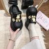 2025 summer new wear, step on shit, thick-soled cute doll hole shoes, women's heightening bag head bunny sandals