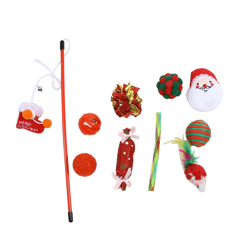 

Christmas Pet Toys Christmas Cat Cute Funny Toy Sets Pet New-Year Gifts Pet Simple Toys Plush toys One Size