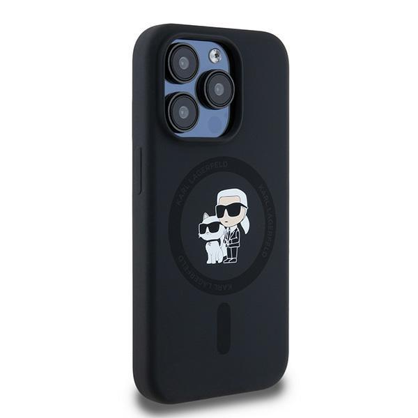 Karl Lagerfeld Klhmp15Lscmkcrhk Iphone 15 Pro 6.1 Czarny/Black Hardcase Silicone Karl & Choupette Magsafe