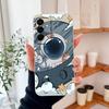 For Samsung Galaxy A37 A57 A17 A07 Phone Case Cute Astronaut Smooth Liquid Silicone Full Coverage Anti Drop Soft Durable Bumper
