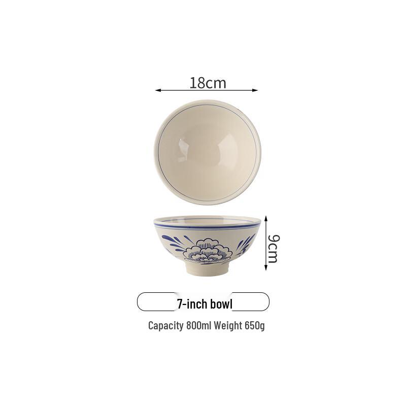 Sweet & Elegant Ceramic Lotus Noodle Bowl