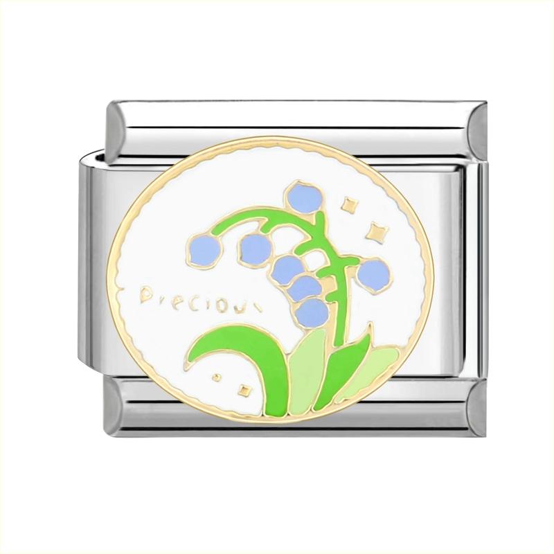 Summer Spring Colorful Flowers Bouquet Tulip Rose Heart Italian Charm Links Fit 9mm Bracelet Stainless Steel Women DIY Making