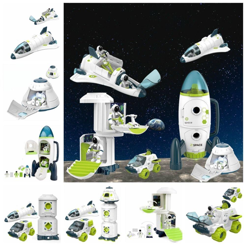 Space Station Space Shuttle Toys Rocket Acousto Optic Space Toys Puzzle Toy   Toy for Kid