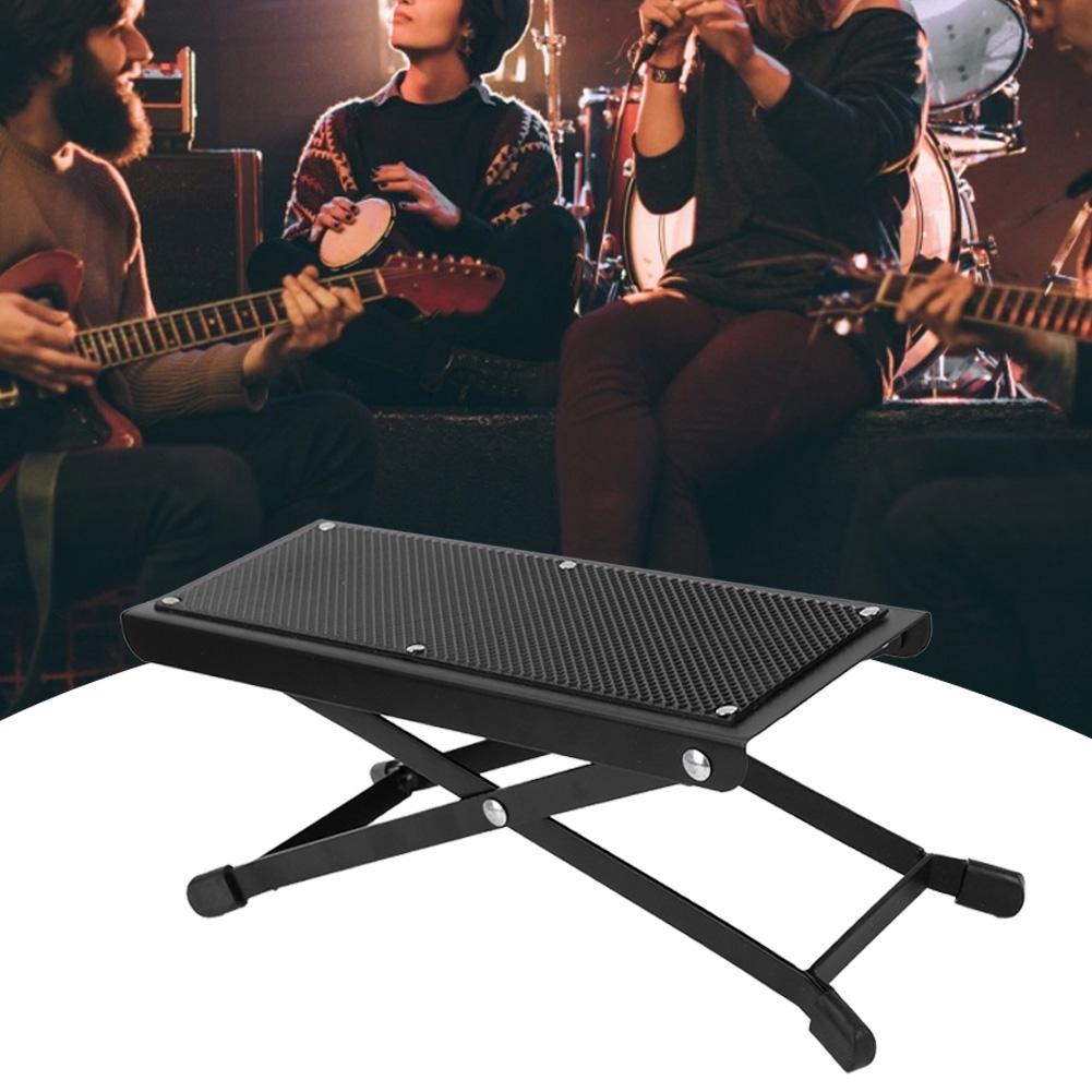 Metal AcousticGuitar Footstool Solid Handicraft Anti Skid Folding Footrest Pedal for Guitar Pl
