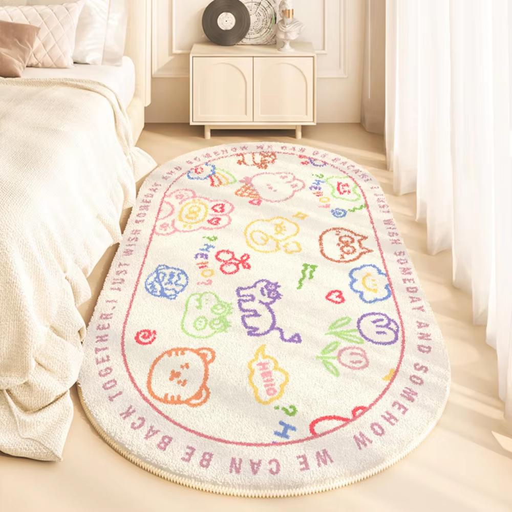

Beautiful Garden Cute Rabbit Carpet Bedroom Bedside Blanket Soft Floor Mat Rug Live Room Doormat Welcome Mat Home Decorat 40X120CM (1.3X3.9FT