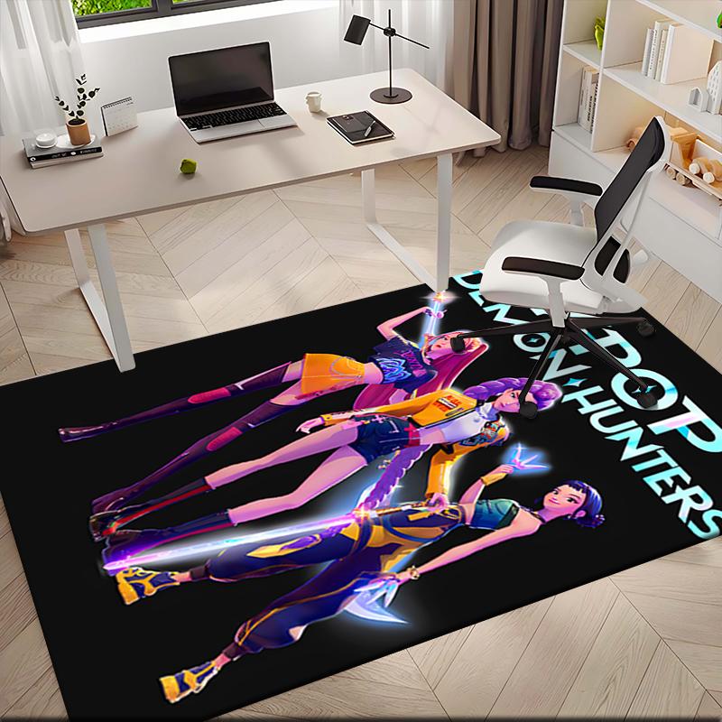 1pc K-Pop themed poster Carpet Rug for Living Room Bedroom Home Sofa Decoration,Kids play Non-slip Floor Mat