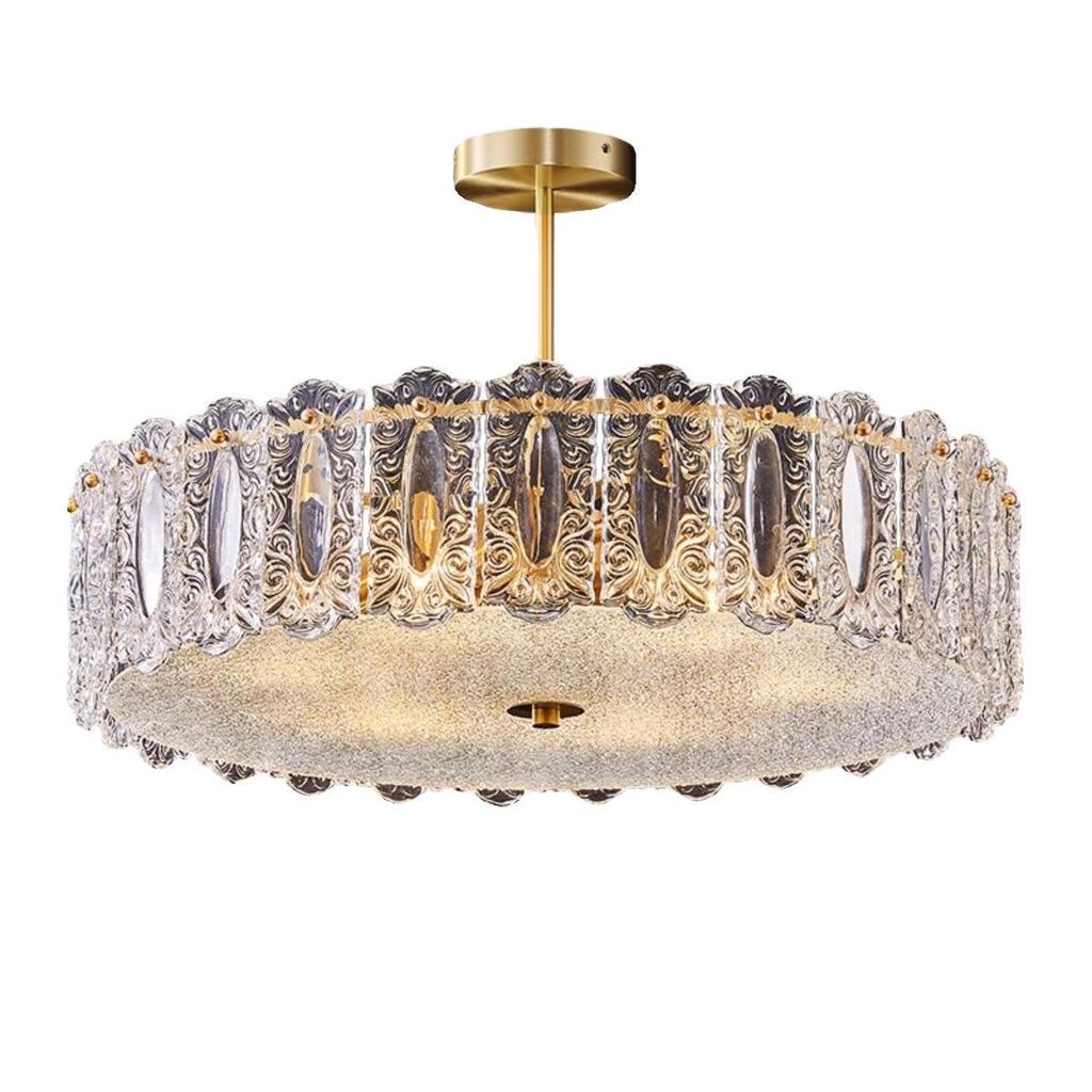 Nordic Copper Crystal Chandelier - Luxury French Design for Entrance, Balcony, Bedroom, or Cloakroom