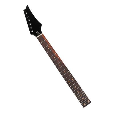 Guitar Neck Fretboard, 24 Fret Maple Electric Guitar Neck Professional Burr Free Easy To Install Guitar Neck Replacement