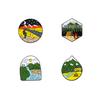 Outdoors Camping Forest Enamel Brooches Wilderness Spring Sky Night Back To Nature Camp Pins For Backpack Bag Hat Decoration
