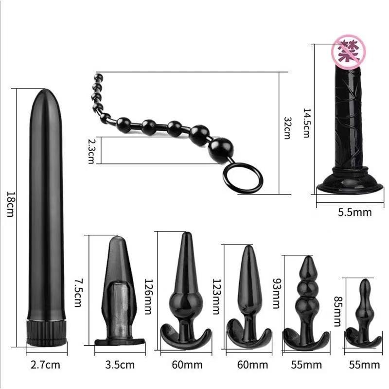 8 Stück/Set Weiches Silikon Buttplug Dildo Masturbation Analplug Vaginalplug Für Frauen Männer Analtrainer Für Paare Masturbieren