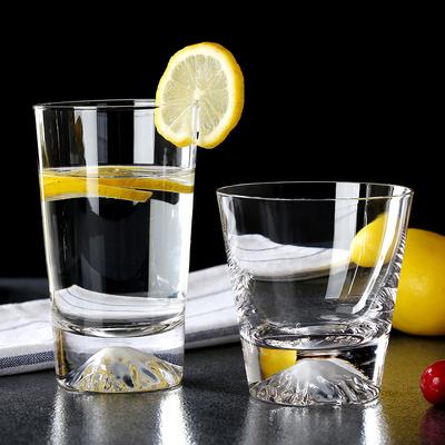 310ml/350ml High-end Milk Juice Bubble Water Cups Japanese Style Fuji Mountain Glass Cup Heat-Resistant Tea Mug Bar Beverage Cup