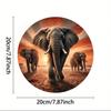 Sunset Elephant Metal Wall Art 3 Piece Home Decor Gift
