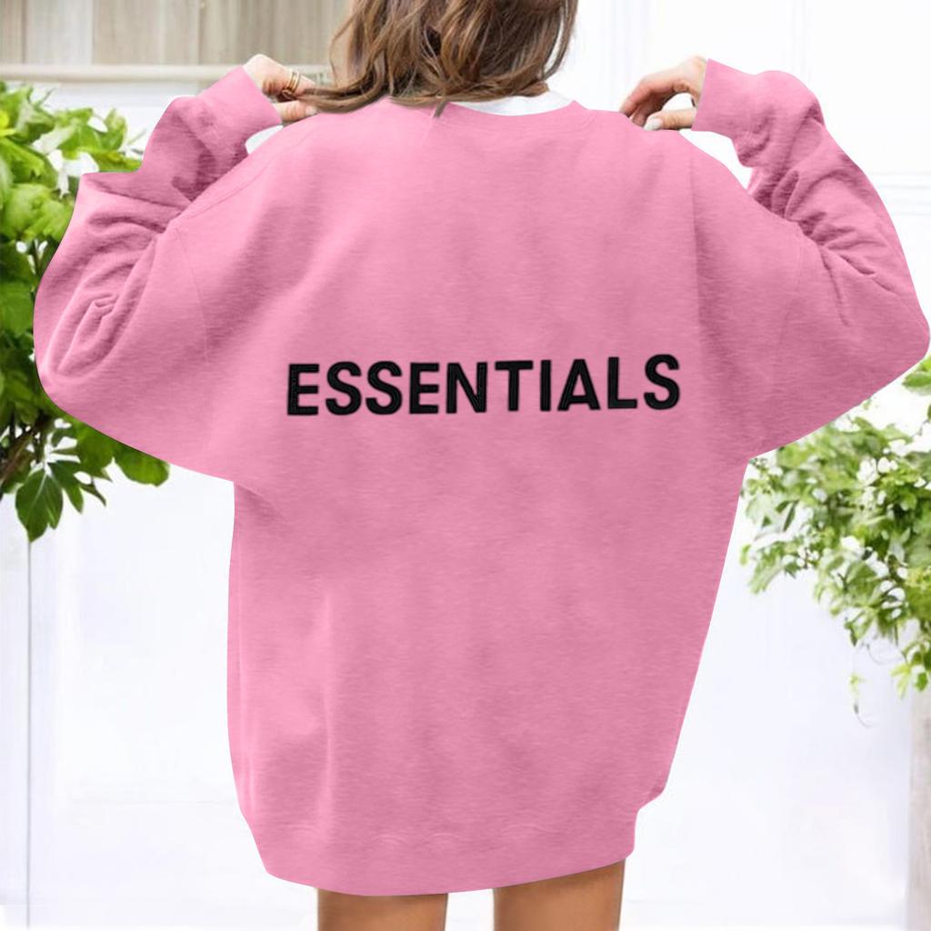 Sudadera con Capucha Casual de Manga Larga Holgada con Estampado Unisex y Cuello Redondo