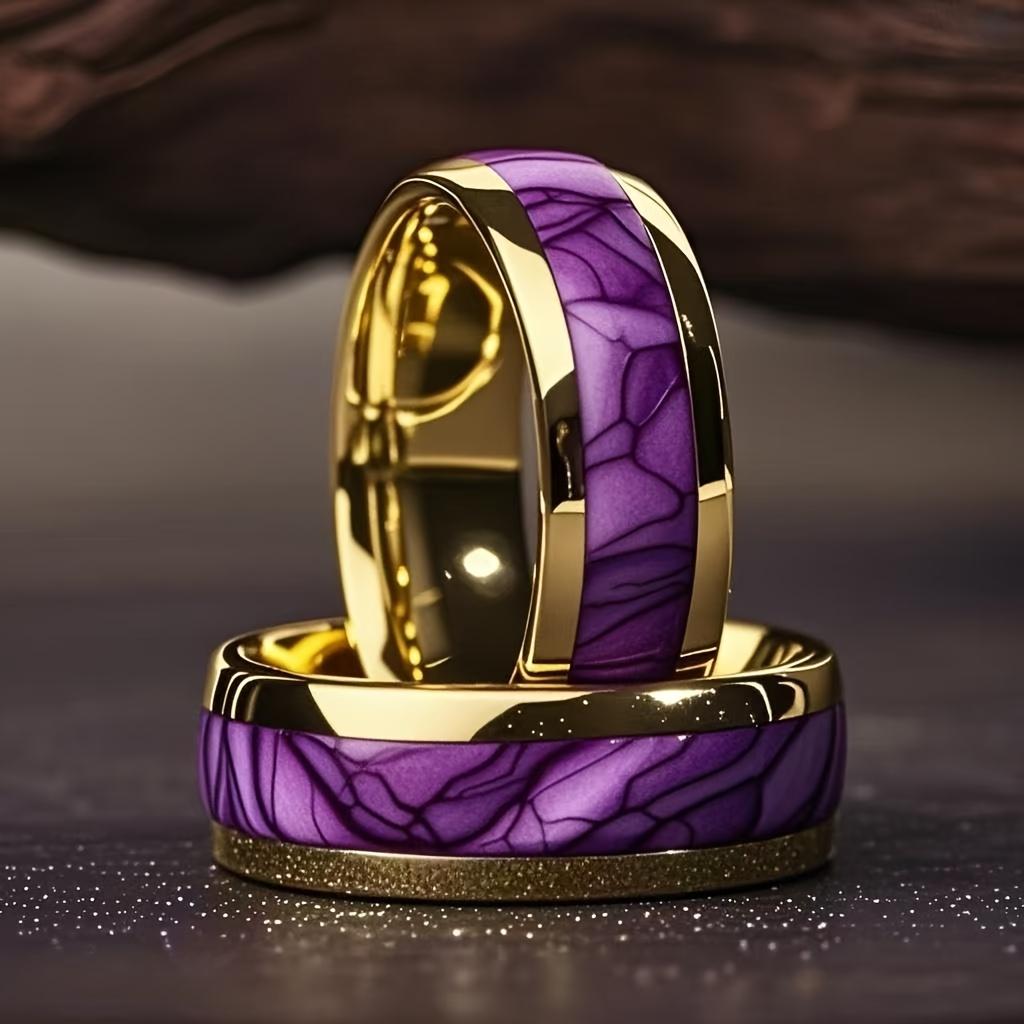 8MM Klassische Schwarze Gold Edelstahlringe Luxuriöser Herrenring Damen Einzigartiger Hochzeitsverlobungsring Zubehör Schmuck Geschenk