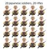 20Pcs/Set WW2 Military Soldier Array Soviet US UK France Japan Canada Italy China Building Blocks Action Figure Bricks Kids Toy