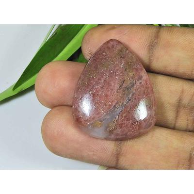 Cabochon en quartz rhodonite rouge naturel, 27 x 33 x 05 mm, pierre précieuse en vrac, SK-3730