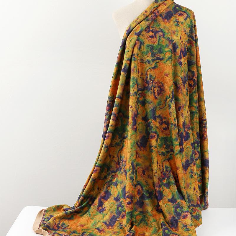 

100x170cm Cashmere Printed Fabric Autumn and Winter Coat High Neck Clothing Fabric Thick Printed Fabric 100x170cm