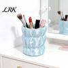 Office Desk Pen Holder Macaron Color Holder, Cloud Pleat Design Pencil Dressing Table Storage Soft Satin Compact Desktop Organizer for Pens