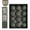 Boules Ornementales pour Sapin de Noël Style Ancien 8cm