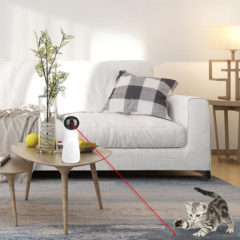 Smart Automatic Laser Cat Toy Infrared Interactive Pet Toy Auto Rotating Laser Pointer Funny Exercise Toy for Cats Dogs