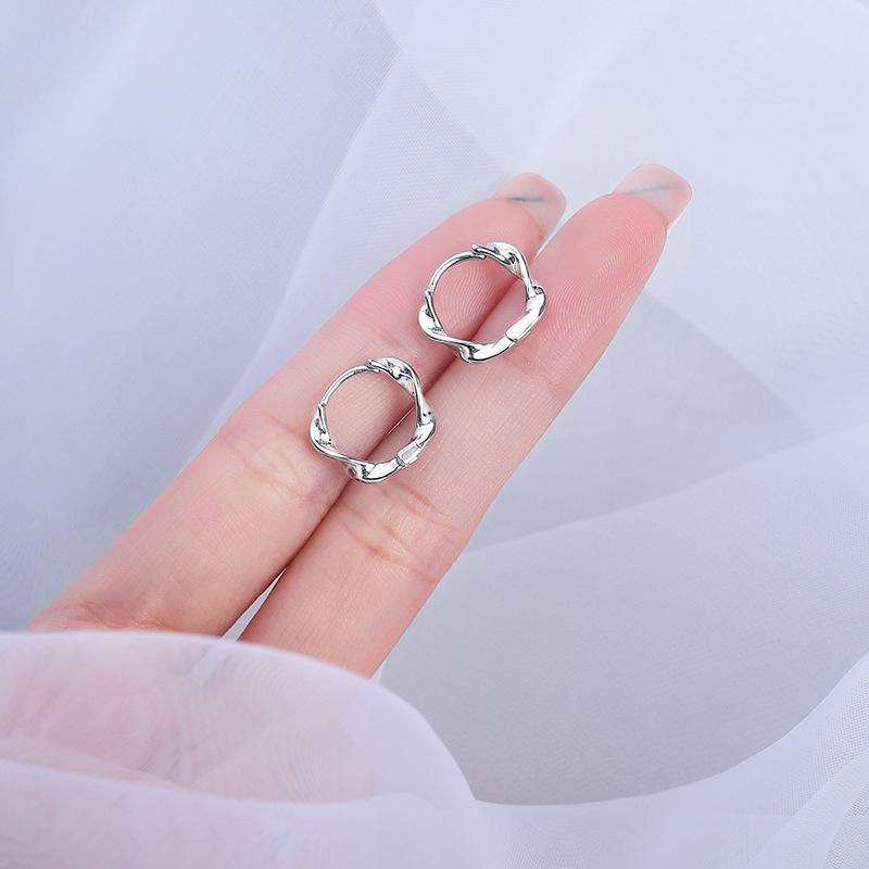 2022 Versatile High-End Möbius Ear Hoops: Women's Unique Niche Stud & Plain Hoop Earrings.