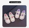 2026 Spring Girls' Skate Shoes - Cute Korean Style, Fashionable Cartoon White Sneakers, Breathable, Lightweight, Casual.